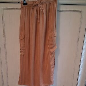 Aerie Tan Midi Skirt